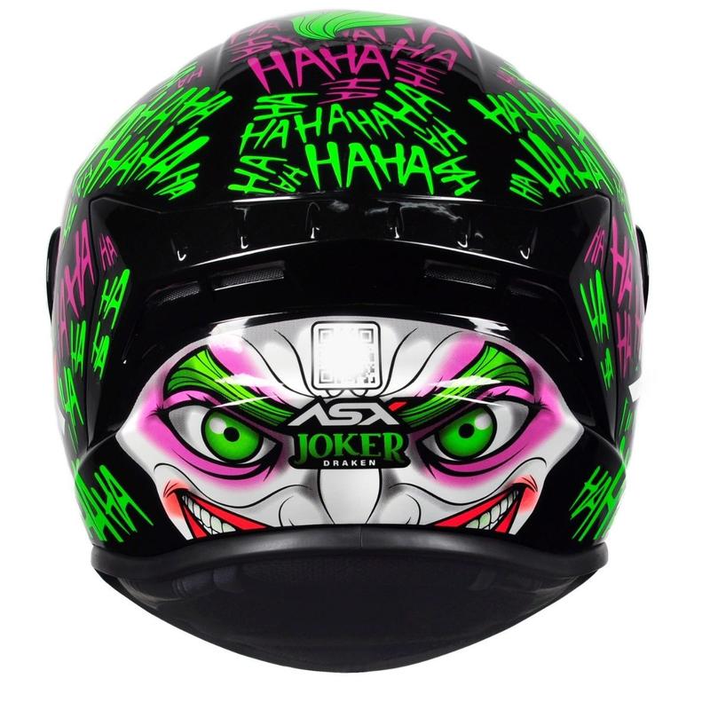 Capacete Moto Asx Joker Coringa Queen Arlequina Draken - Capacete